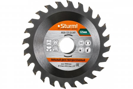 Пильный диск STURM 9020-125-22-24T - Фото 1