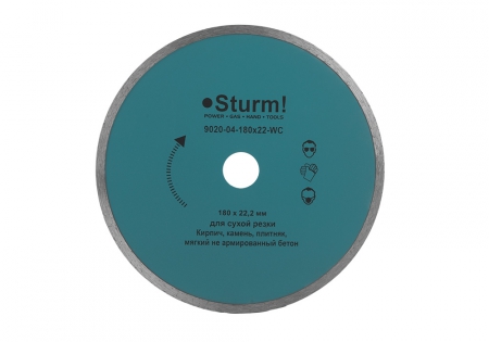 Алмазный диск STURM 9020-04-180x22-WC