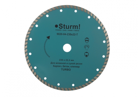 Алмазный диск STURM 9020-04-230x22-T